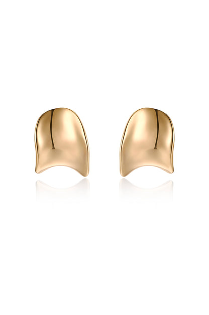 Curved Stud Earrings - 18k Gold Plated | Ettika