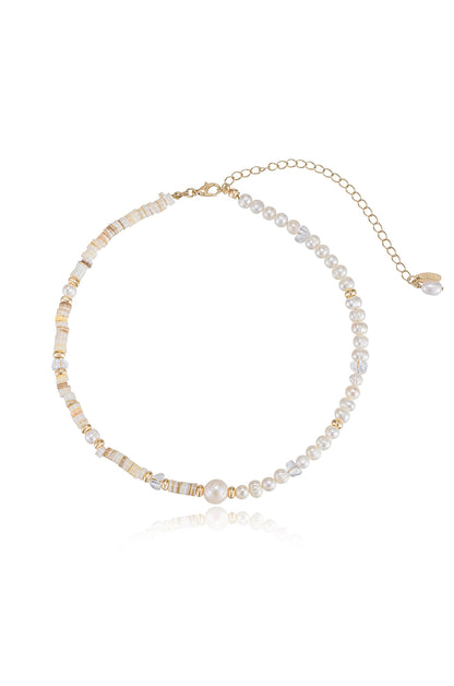 Beach Days Shell Pendant Necklace Set - Shell with 18k Gold Plating | Ettika