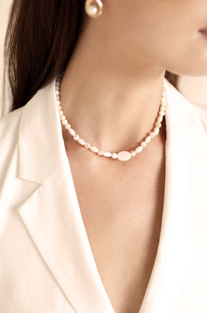 Opalescent Shell Necklace Set - Shell with 18k Gold Plating | Ettika