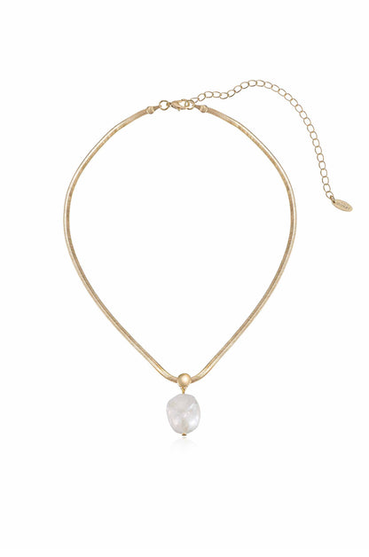Baroque Pearl Pendant Necklace - Pearl with 18k Gold Plating | Ettika