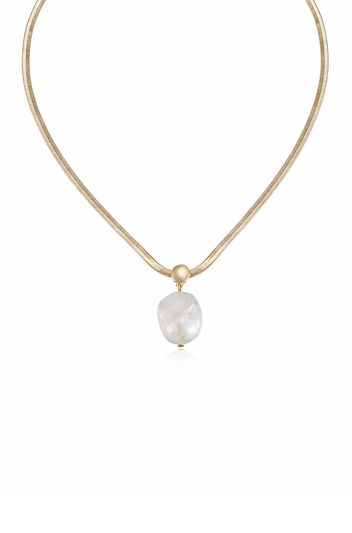 Baroque Pearl Pendant Necklace - Pearl with 18k Gold Plating | Ettika