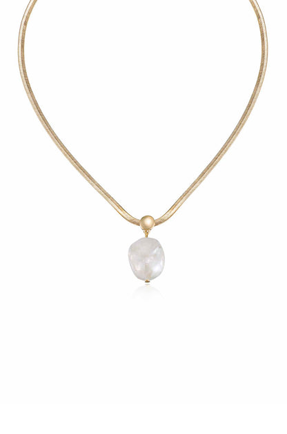 Baroque Pearl Pendant Necklace - Pearl with 18k Gold Plating | Ettika