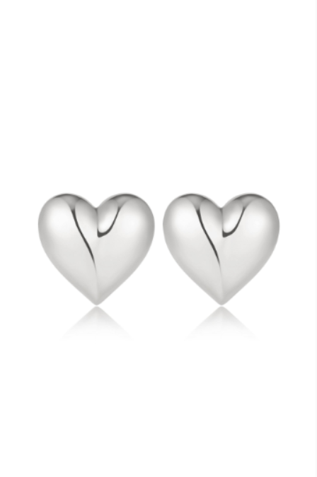 Heart Stud Earrings - 18k Gold Plated | Ettika