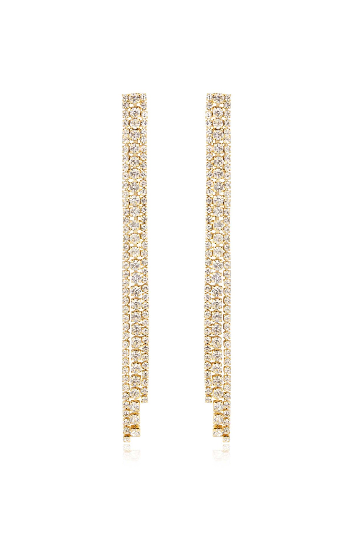 Your Moment Crystal Dangle Earrings - Clear Crystals | Ettika