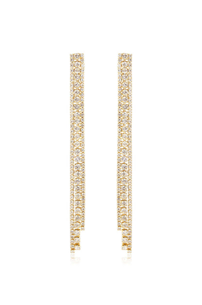 Your Moment Crystal Dangle Earrings - Clear Crystals | Ettika
