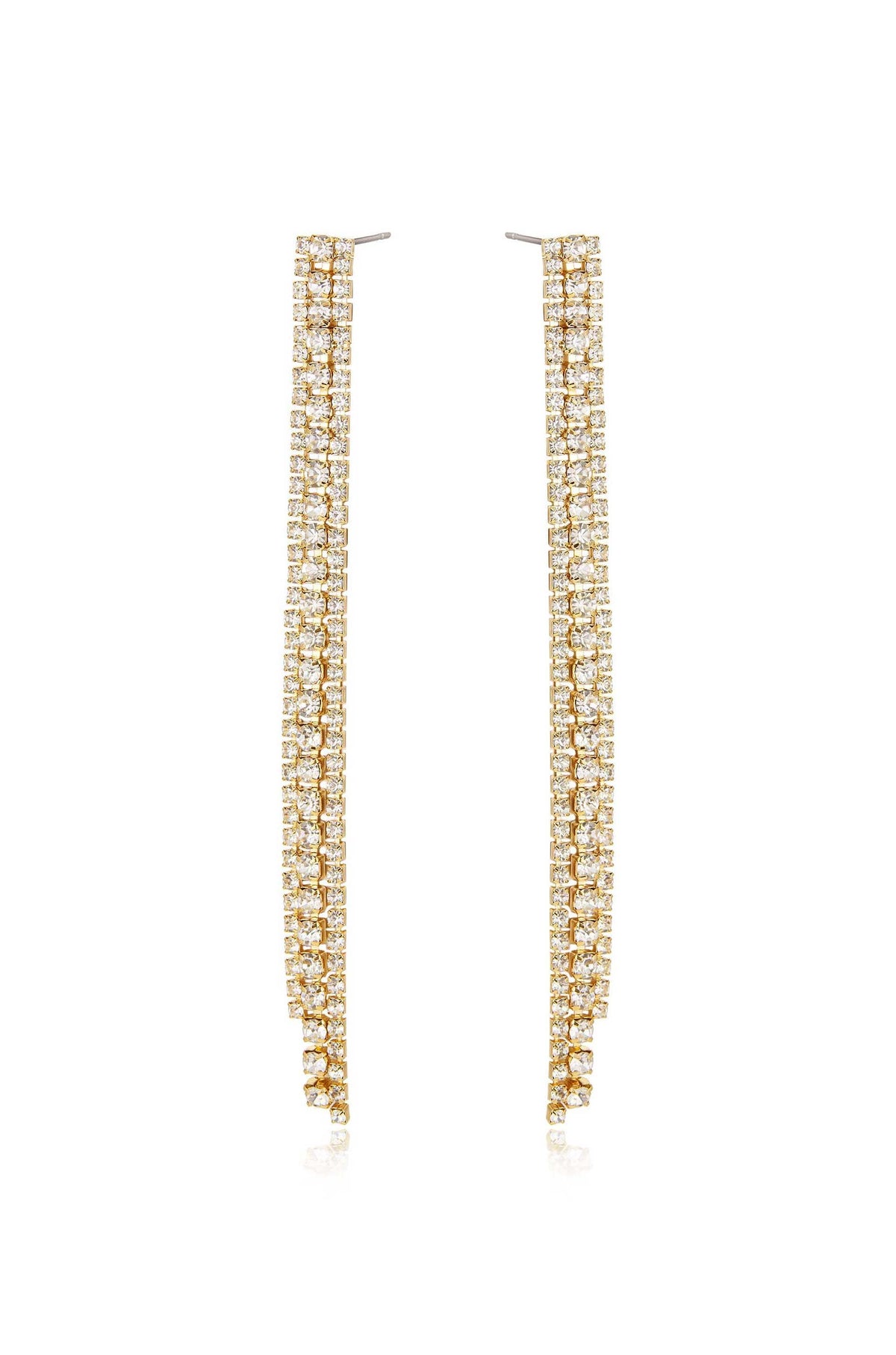 Your Moment Crystal Dangle Earrings - Clear Crystals | Ettika