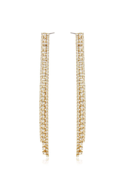 Your Moment Crystal Dangle Earrings - Clear Crystals | Ettika