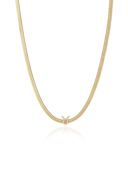 Zodiac Herringbone Necklace - Cancer | Ettika