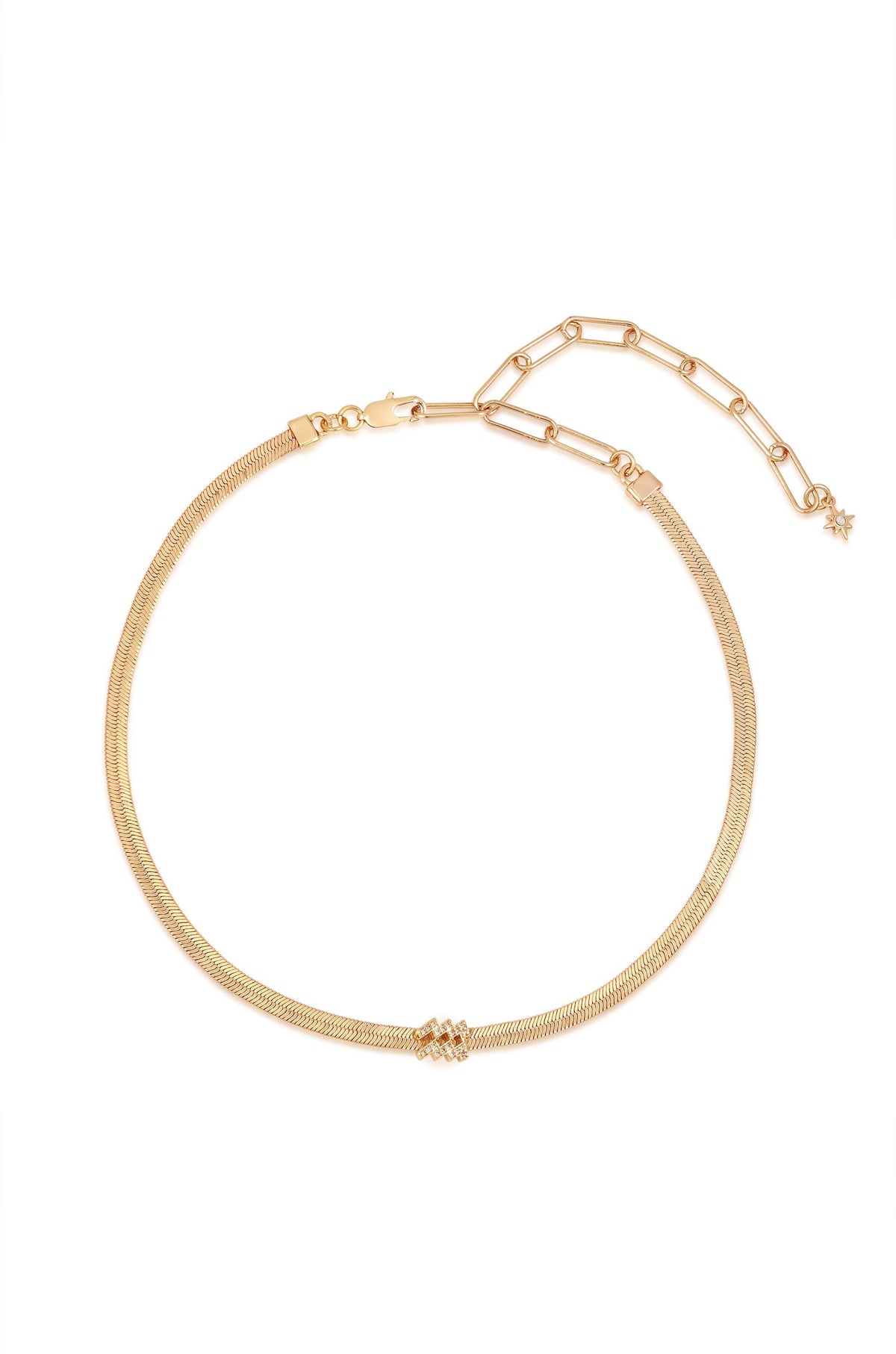 Zodiac Herringbone Necklace - Cancer | Ettika