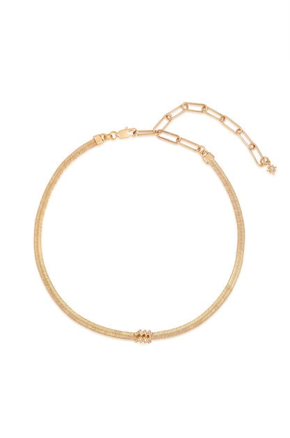 Zodiac Herringbone Necklace - Cancer | Ettika