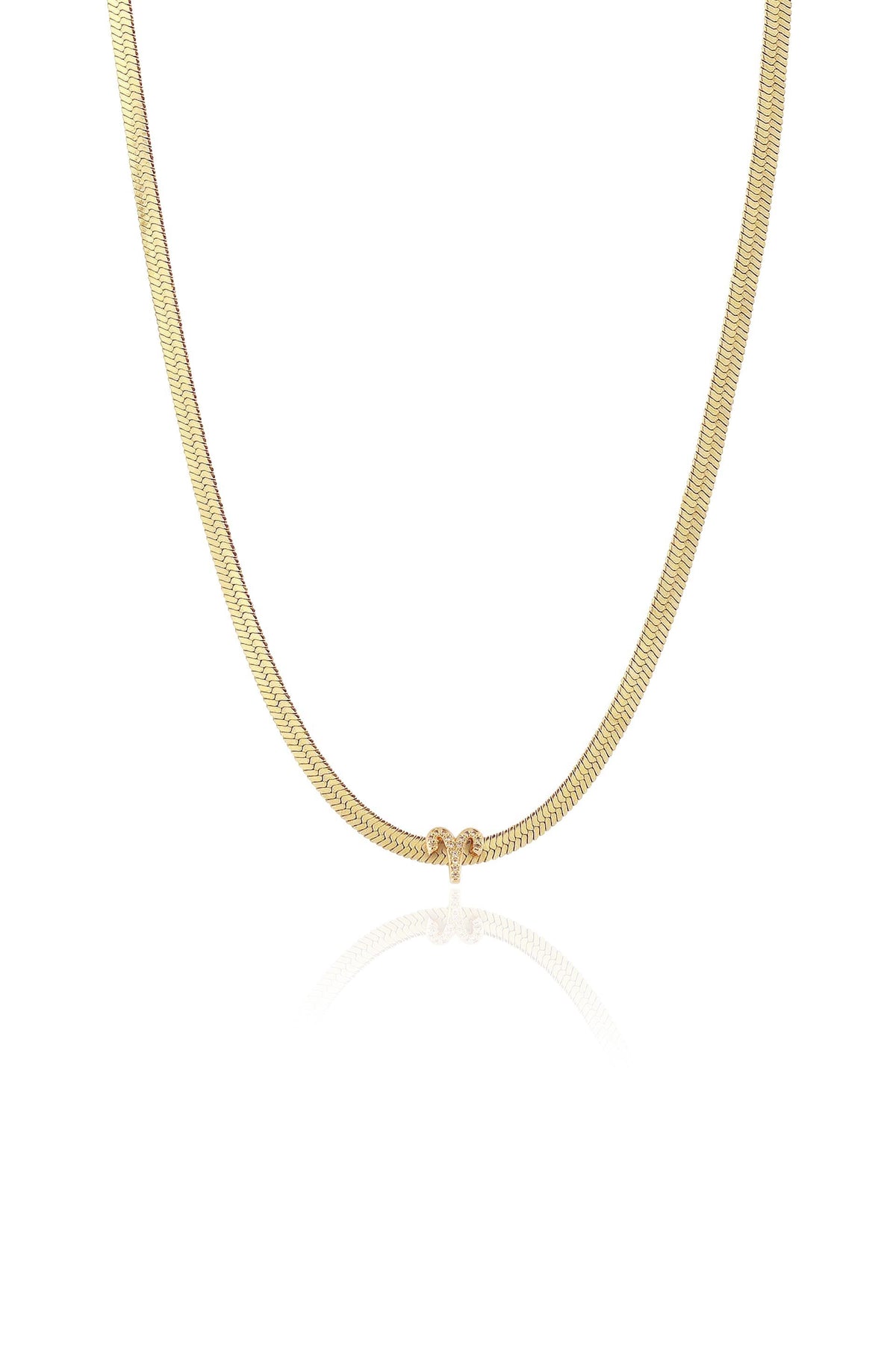 Zodiac Herringbone Necklace - Cancer | Ettika