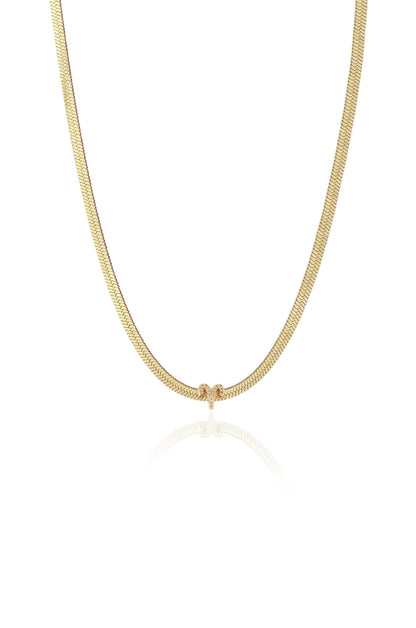 Zodiac Herringbone Necklace - Cancer | Ettika