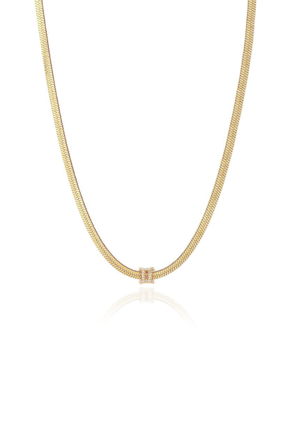 Zodiac Herringbone Necklace - Cancer | Ettika