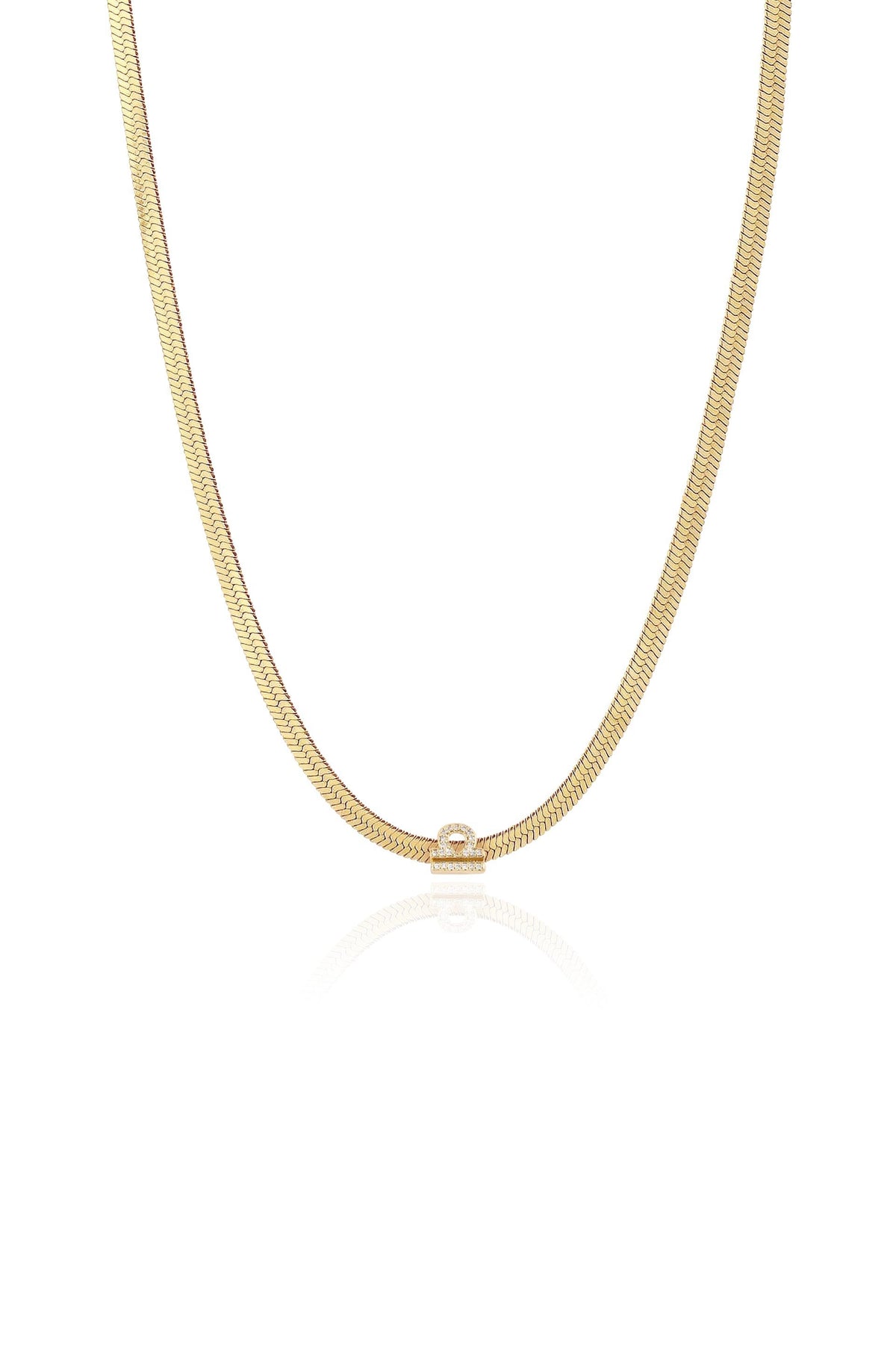 Zodiac Herringbone Necklace - Cancer | Ettika