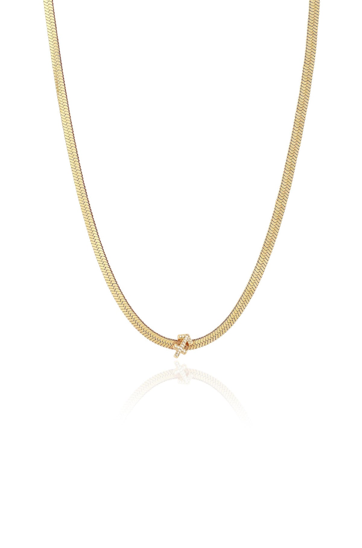 Zodiac Herringbone Necklace - Cancer | Ettika