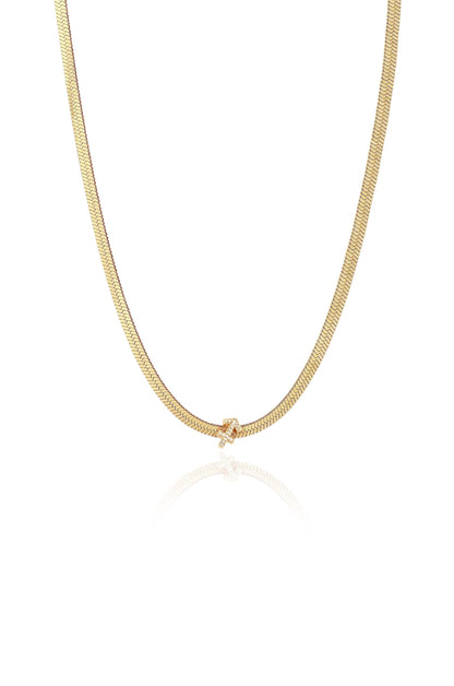 Zodiac Herringbone Necklace - Cancer | Ettika