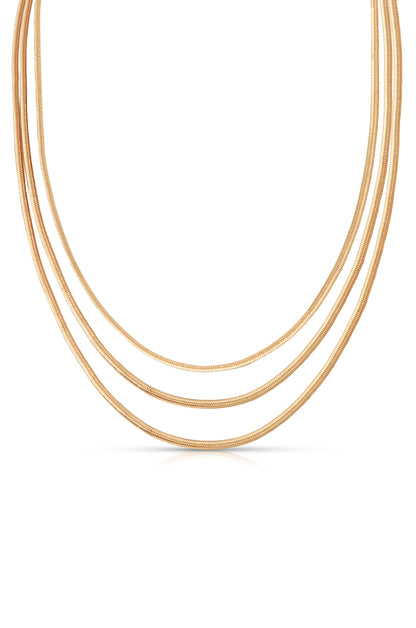 Triple Snake Chain Necklace - 18k Gold Plated | Ettika