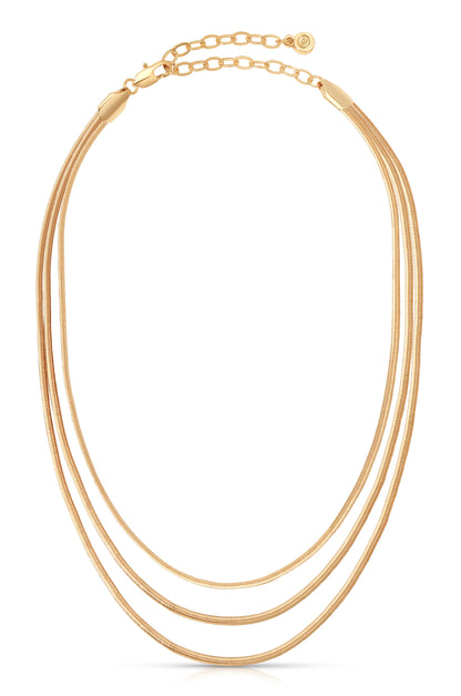 Triple Snake Chain Necklace - 18k Gold Plated | Ettika
