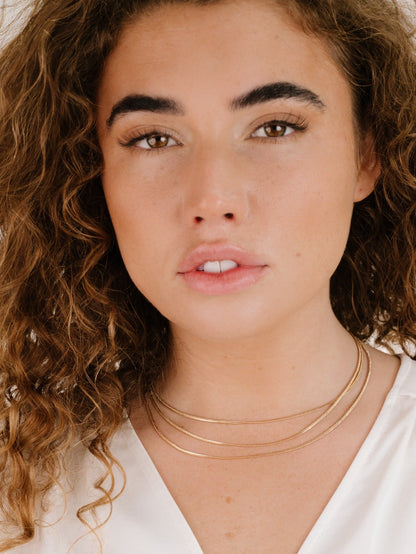 Triple Snake Chain Necklace - 18k Gold Plated | Ettika