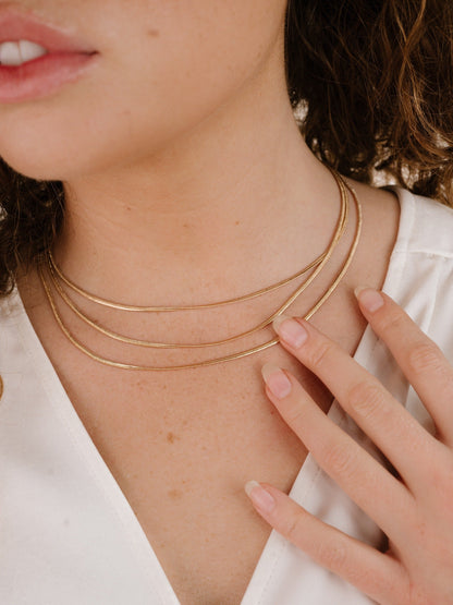 Triple Snake Chain Necklace - 18k Gold Plated | Ettika