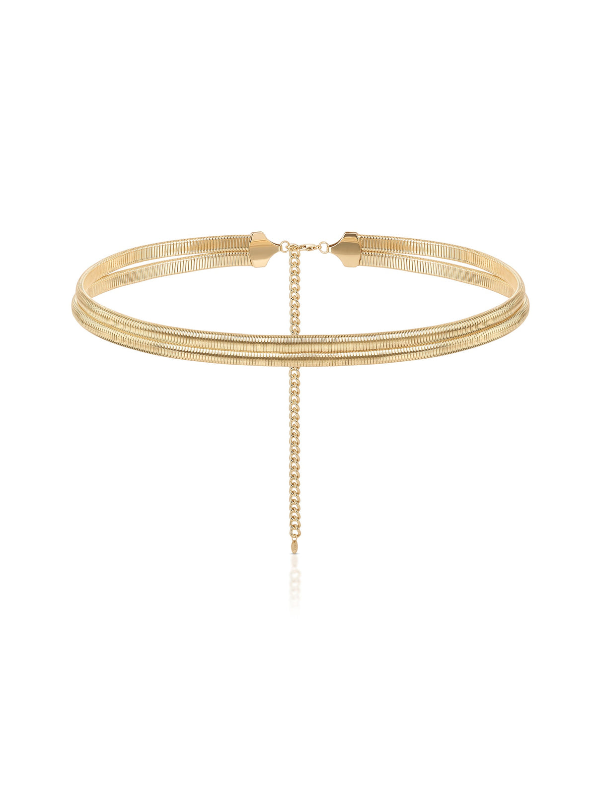 Wrap Around Flex Snake Chain Belt - Gold Tone | Ettika