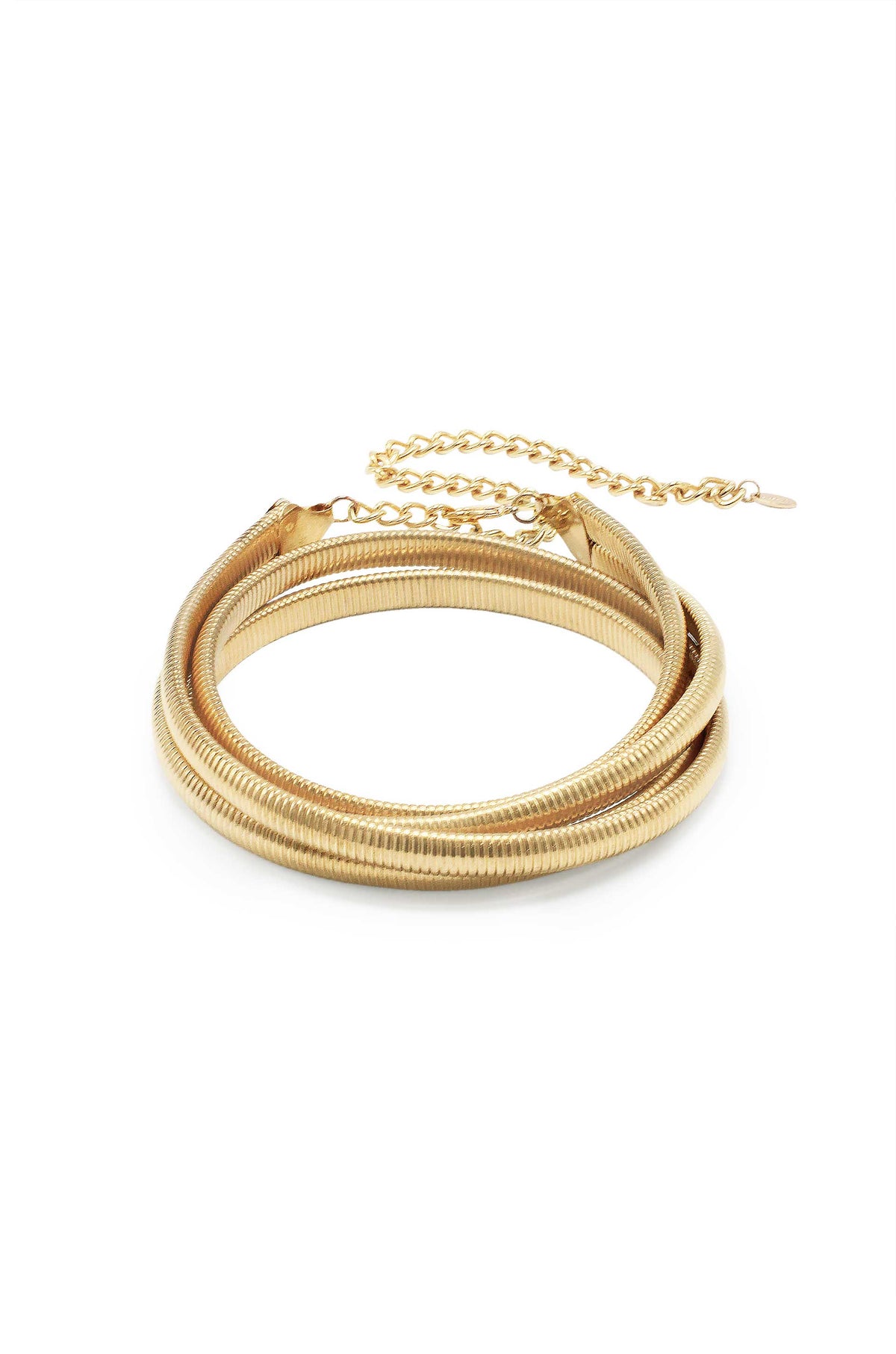 Wrap Around Flex Snake Chain Belt - Gold Tone | Ettika