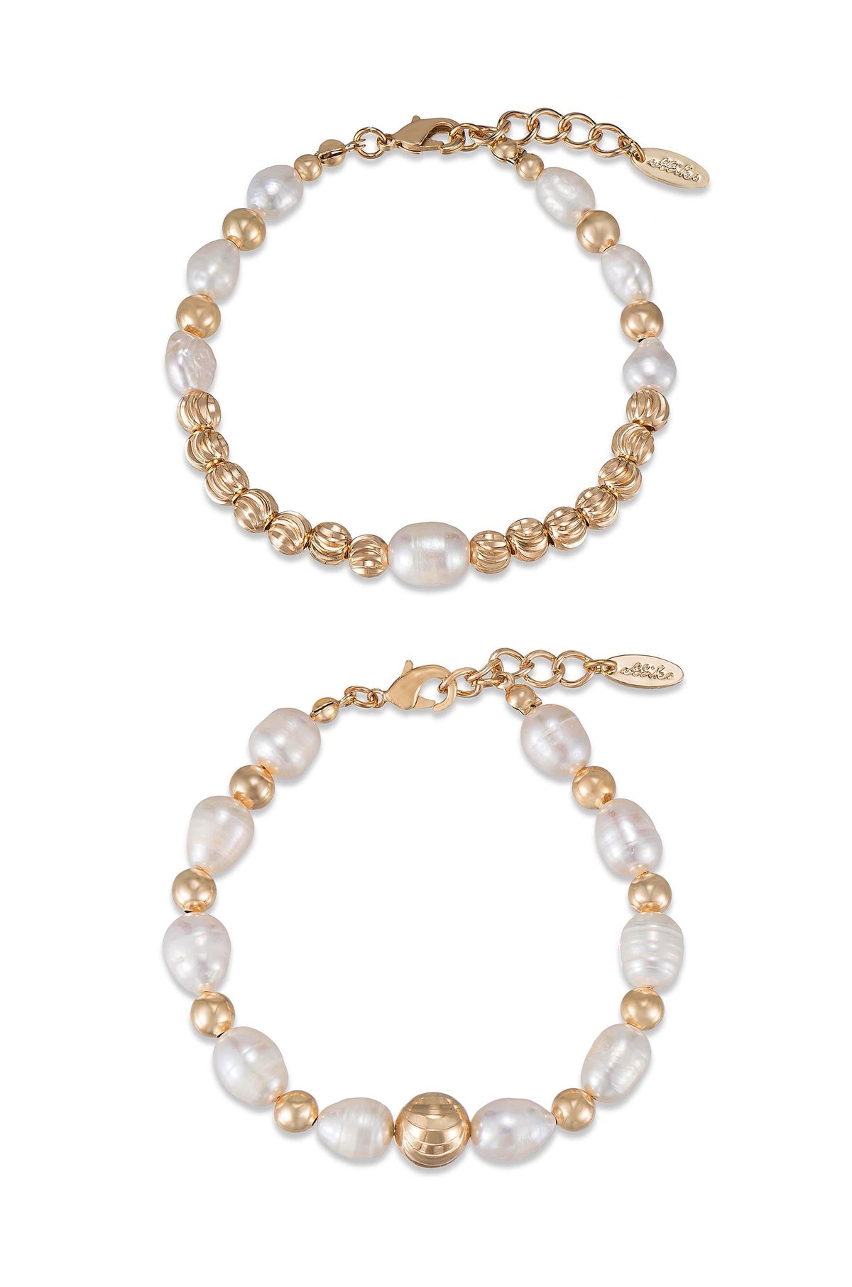 Perfect Days Freshwater Pearl Bracelet Set - Pearl with 18k Gold Plating | Ettika