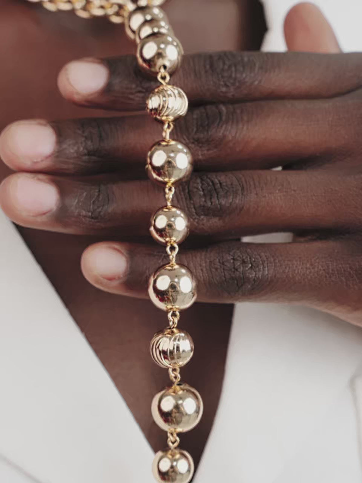 Deep Drop Pearl Lariat Necklace - Pearl with 18k Gold Plating | Ettika