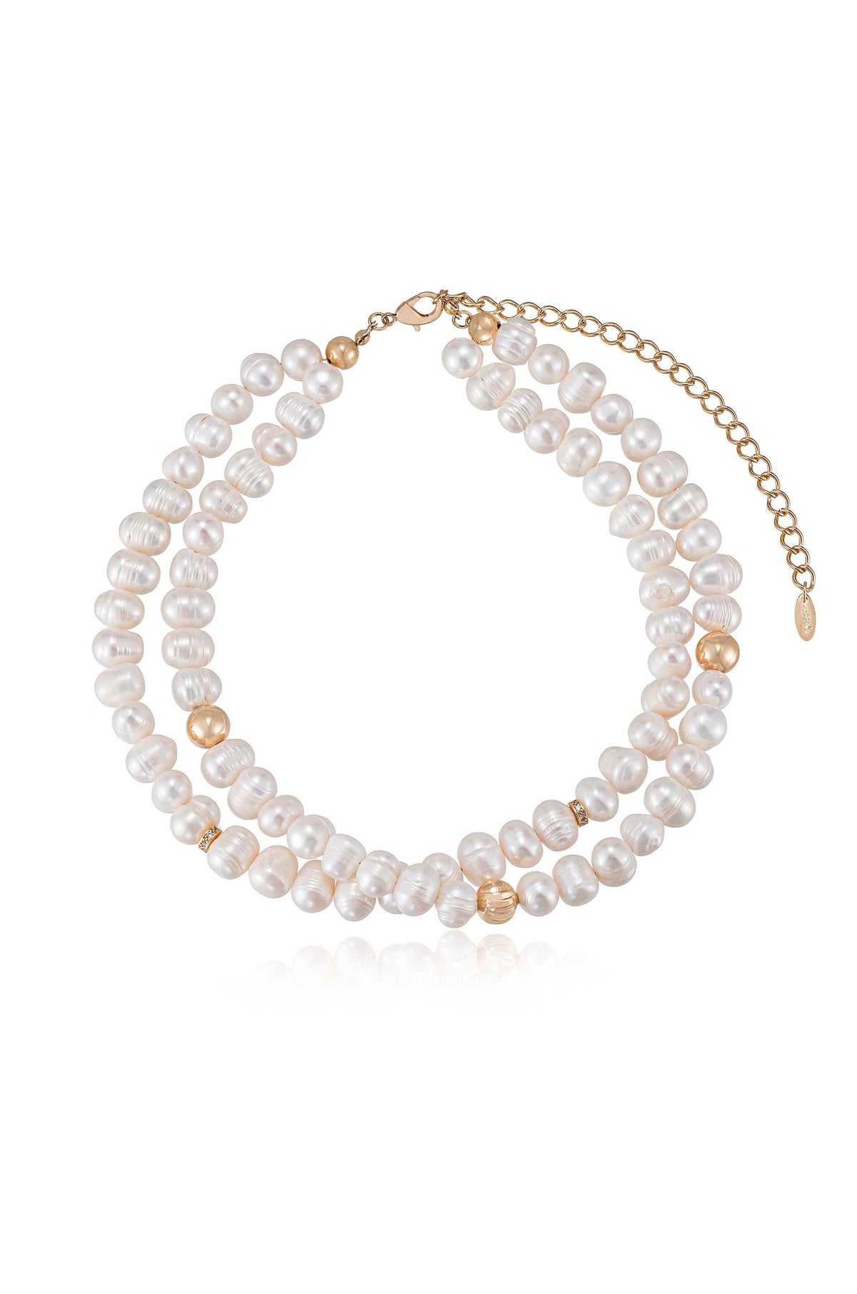 Double Strand Pearl Necklace - Pearl | Ettika