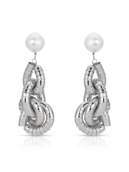 Liquid Gold Pearl Drop Earrings - Pearl with 18k Gold Plating | Ettika