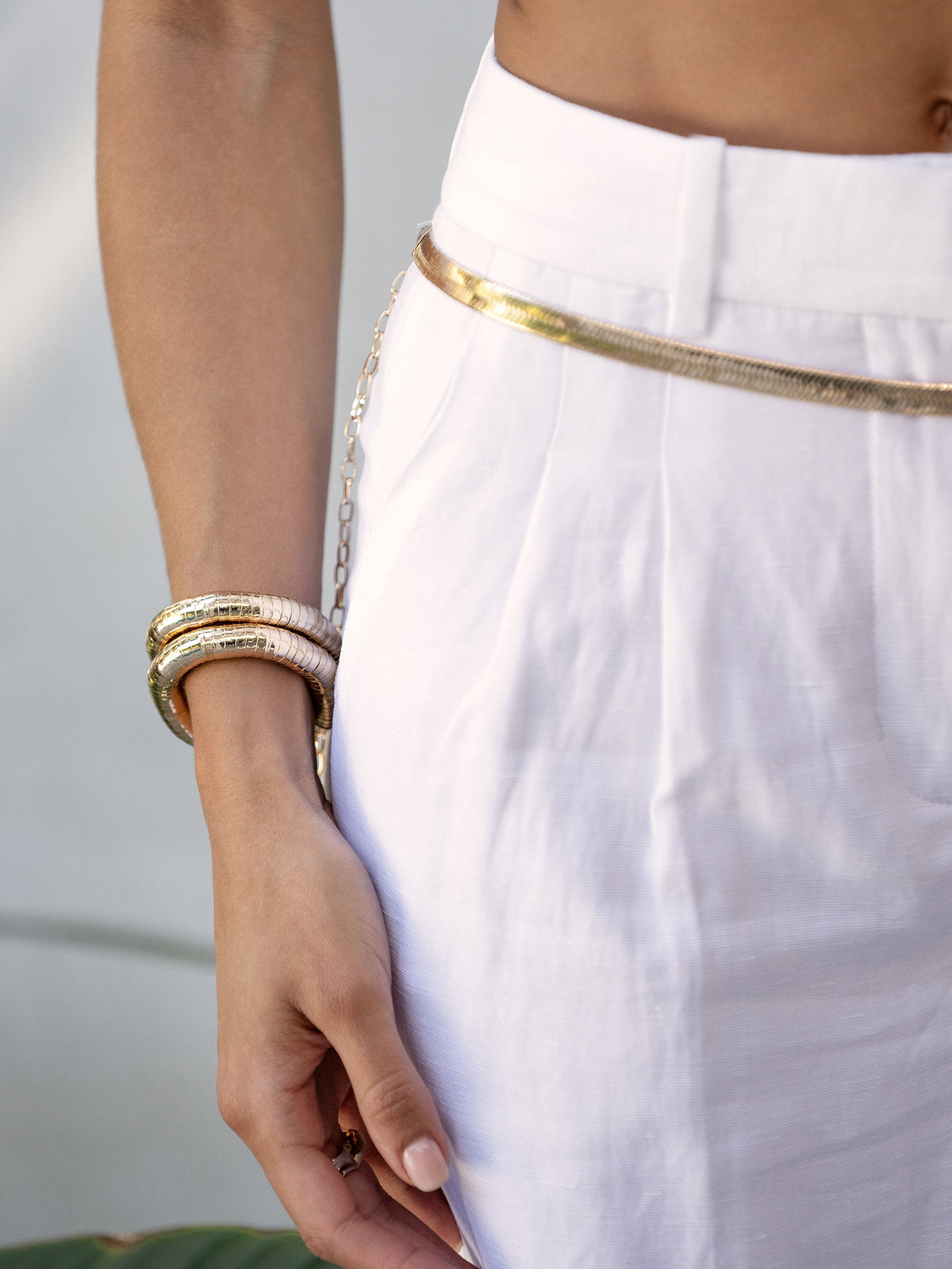 Liquid Gold Stretch Bracelet Set - 18k Gold Plated | Ettika