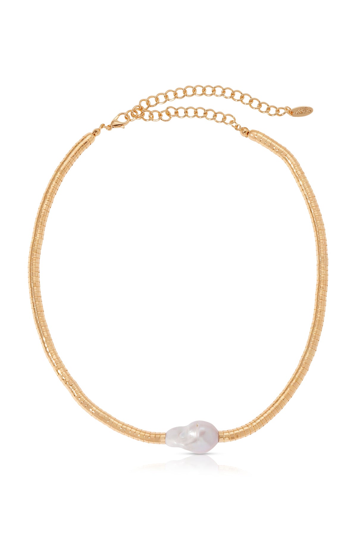 Liquid Gold and Pearl Choker - Pearl with 18k Gold Plating | Ettika
