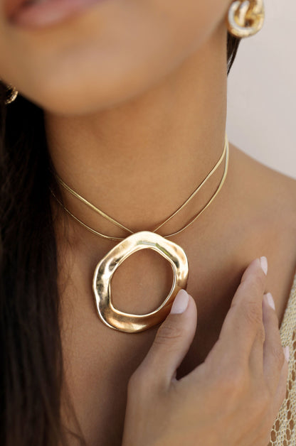 Open Circle Necklace - 18k Gold Plated | Ettika