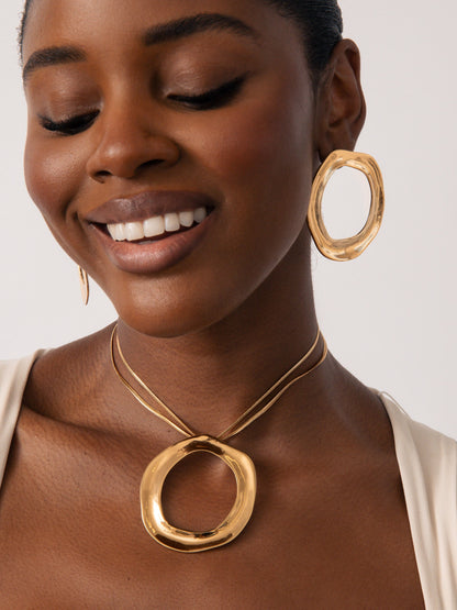 Open Circle Necklace - 18k Gold Plated | Ettika