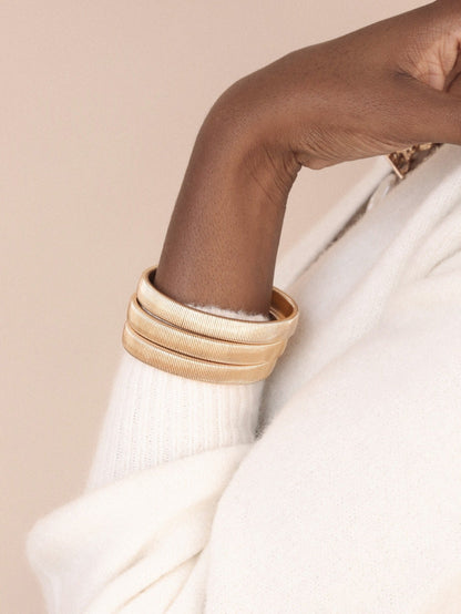 Flex Stretch Bangle Set - 18k Gold Plated | Ettika