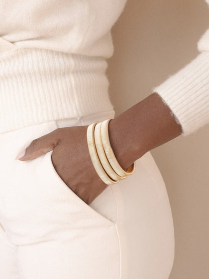 Flex Stretch Bangle Set - 18k Gold Plated | Ettika