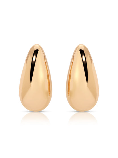Golden Teardrop Earrings - 18k Gold Plated | Ettika