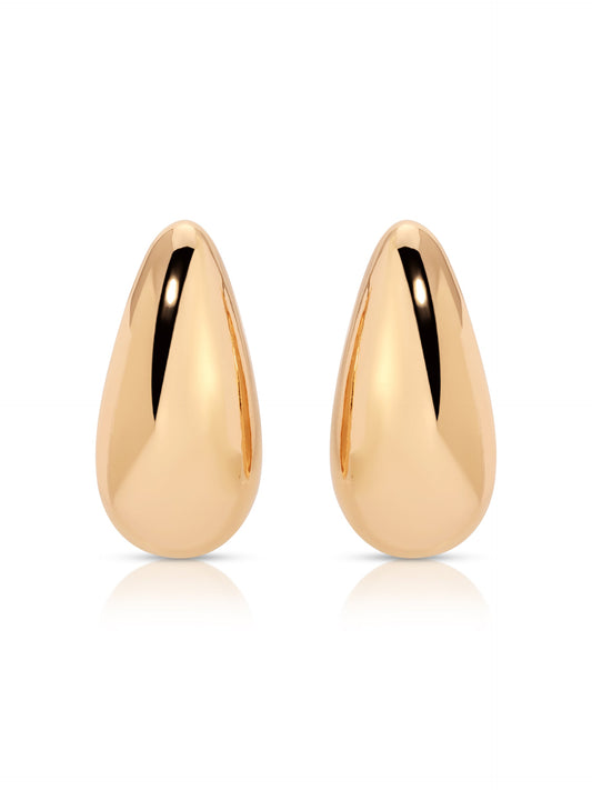 Golden Teardrop Earrings - 18k Gold Plated | Ettika