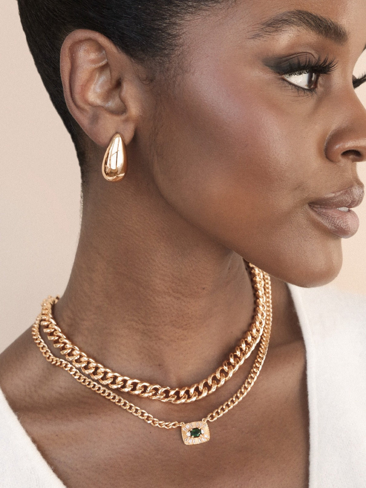 Golden Teardrop Earrings - 18k Gold Plated | Ettika
