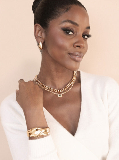 Golden Teardrop Earrings - 18k Gold Plated | Ettika