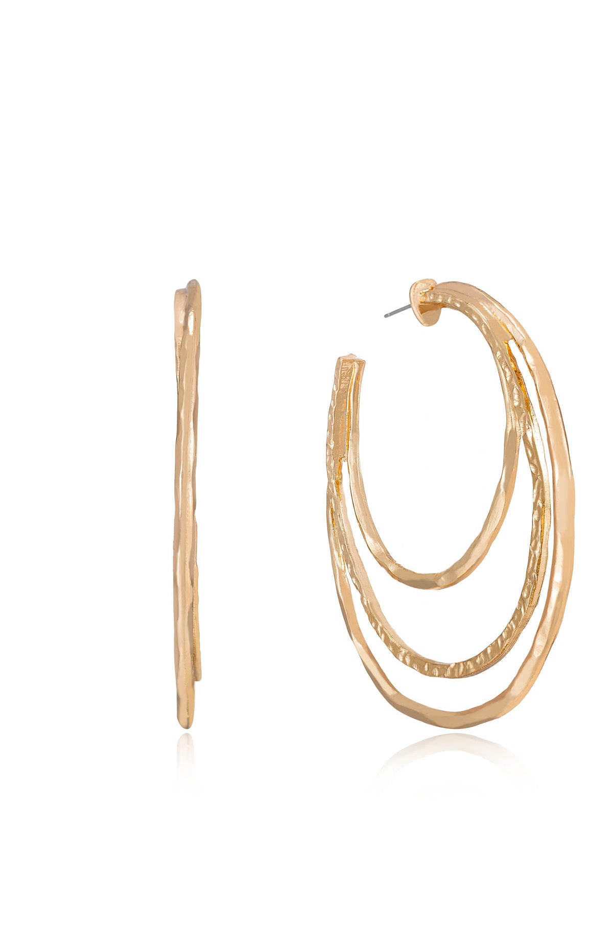 Handworked Hoop Earrings - 18k Gold Plated | Ettika