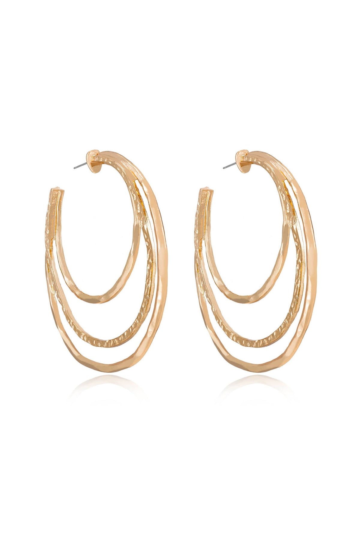 Handworked Hoop Earrings - 18k Gold Plated | Ettika