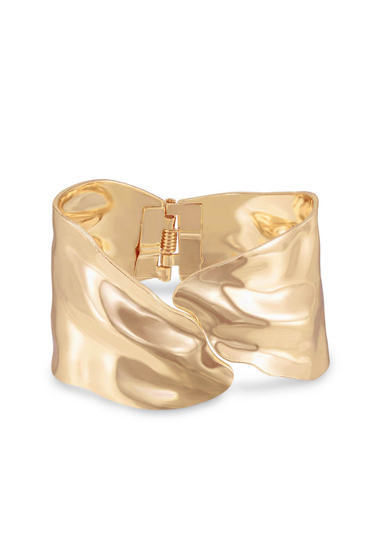 Melted Abstract Cuff Bracelet - 18k Gold Plated | Ettika