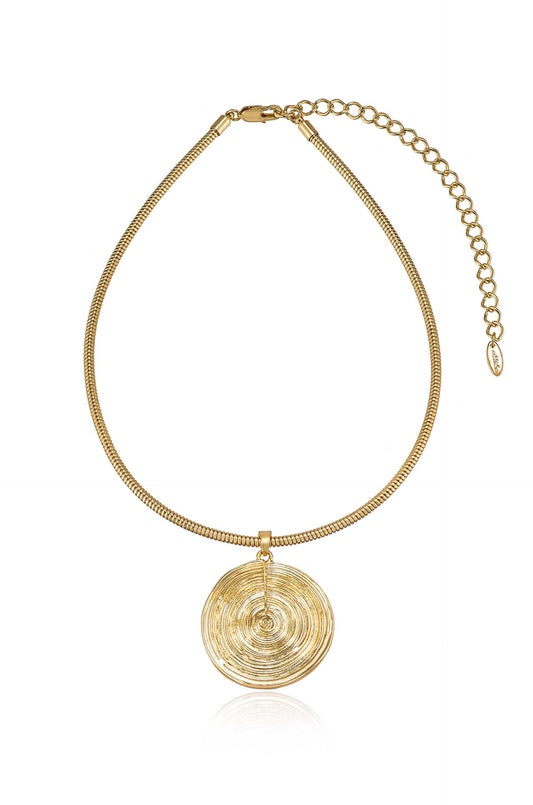 Swirl Pendant Choker - 18k Gold Plated | Ettika