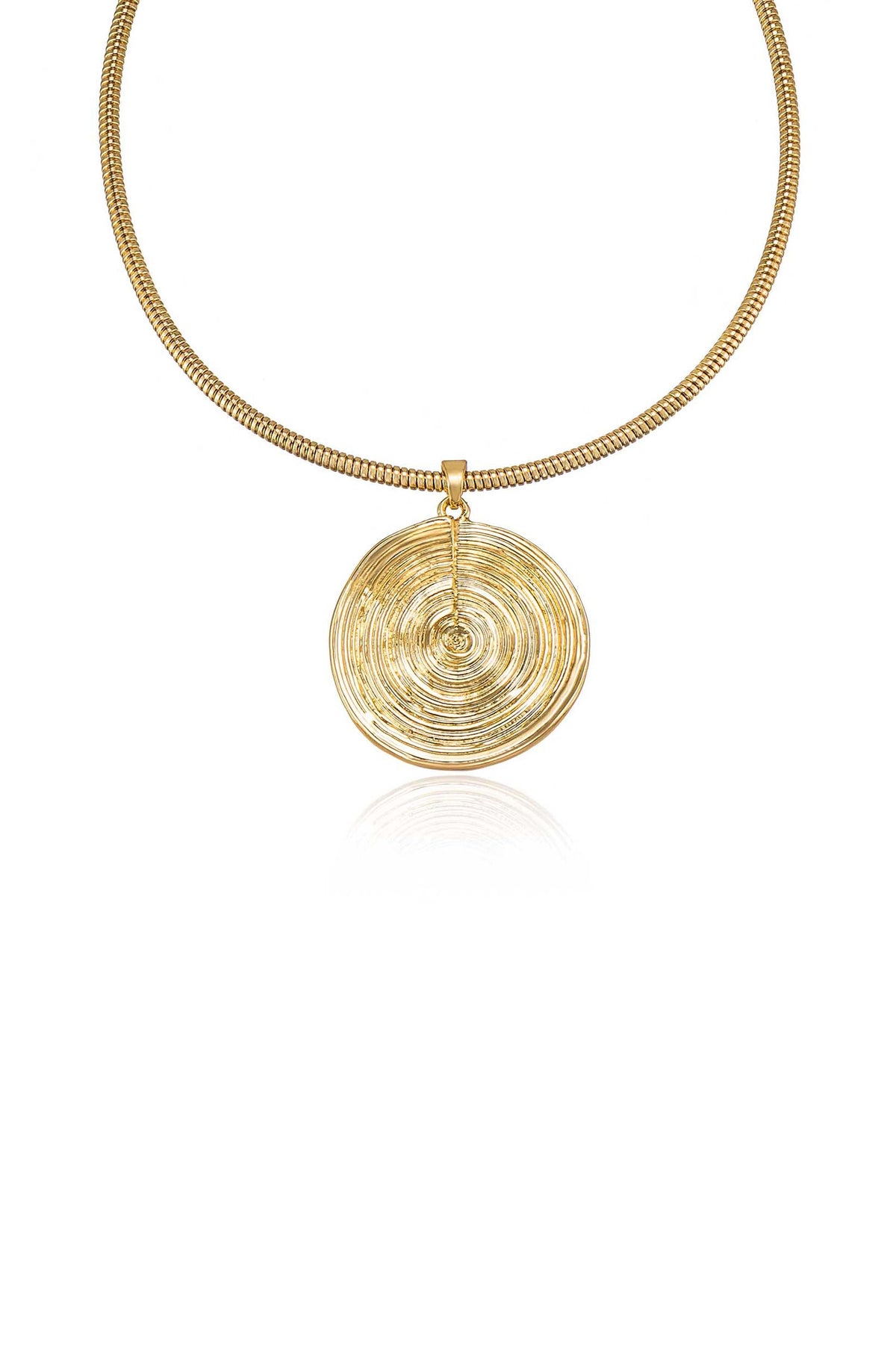 Swirl Pendant Choker - 18k Gold Plated | Ettika
