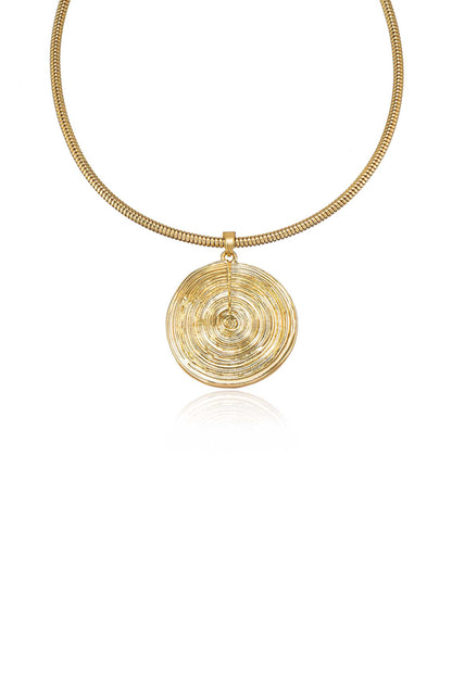 Swirl Pendant Choker - 18k Gold Plated | Ettika