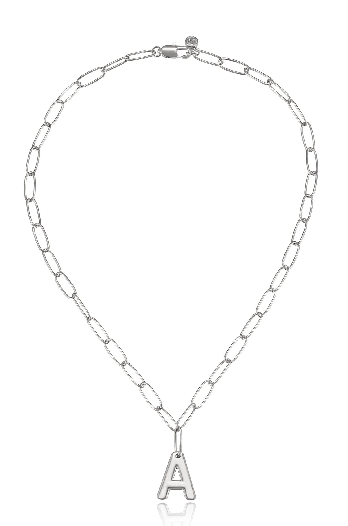Paperclip Link Initial Necklace - 18k Gold Plated | Ettika