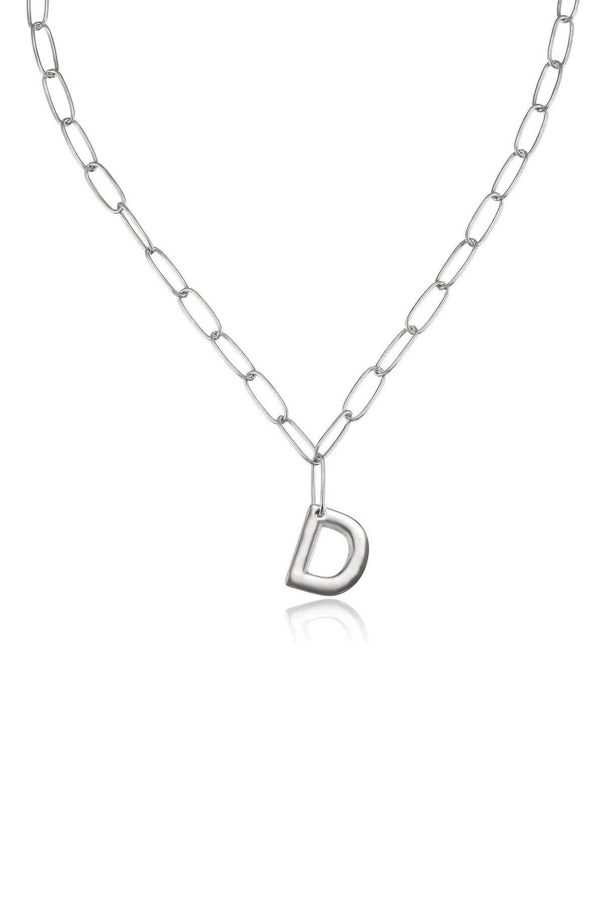 Paperclip Link Initial Necklace - 18k Gold Plated | Ettika