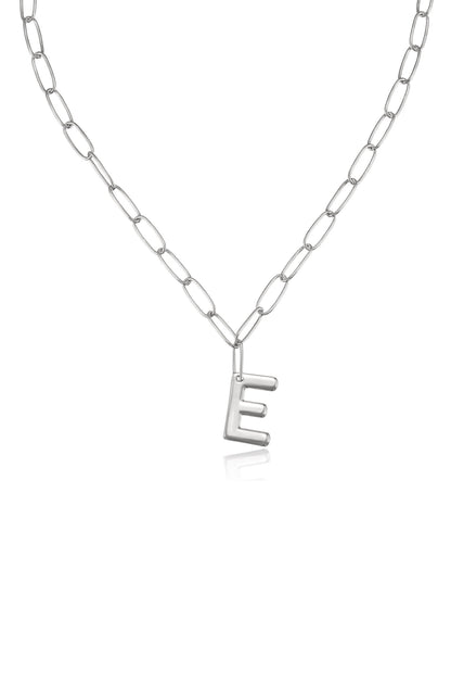 Paperclip Link Initial Necklace - 18k Gold Plated | Ettika