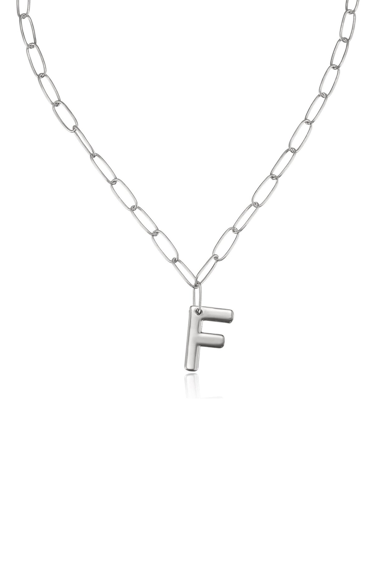 Paperclip Link Initial Necklace - 18k Gold Plated | Ettika